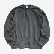 1566 가먼트다이 오버핏 무지 크루넥 맨투맨 | 페퍼