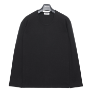 헤비 하프U넥 롱슬리브 | 블랙
