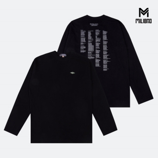 밀리브로 KOREA ARMY List 육군 오버핏 긴팔티 검정
