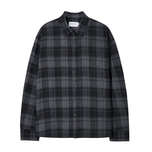 코지 스무스 컬러 체크 셔츠 | 그레이