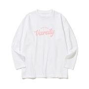 btls12 대학교 꼭 가야 돼 그래픽 로고 긴팔티셔츠 | 아이보리