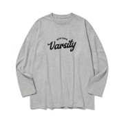 btls12 대학교 꼭 가야 돼 그래픽 로고 긴팔티셔츠 | 그레이