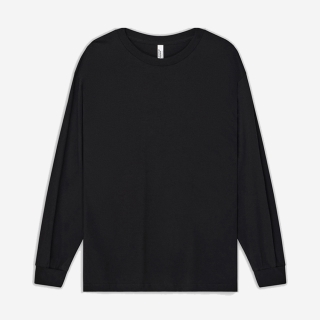 1304 무지 18수 긴팔 티셔츠 l 블랙