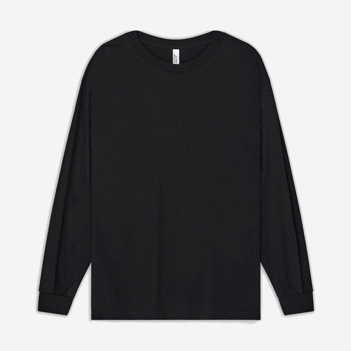 1304 무지 18수 긴팔 티셔츠 l 블랙