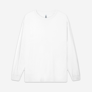 1304 무지 18수 긴팔 티셔츠 l 화이트