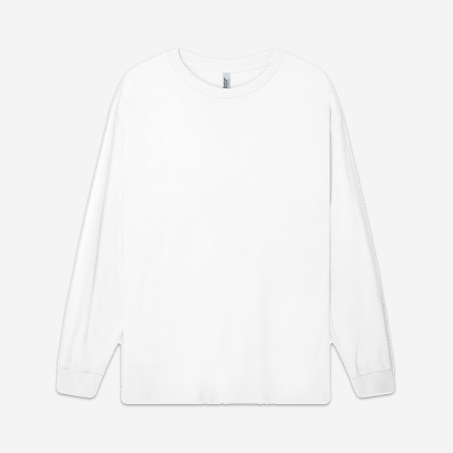 1304 무지 18수 긴팔 티셔츠 l 화이트