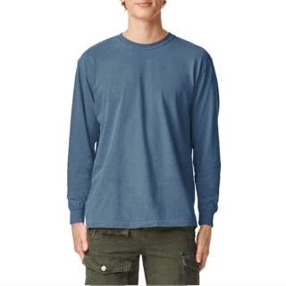 6014 가먼트다이 오버핏 무지 긴팔티 2XL | 블루진