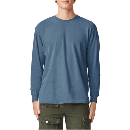 6014 가먼트다이 오버핏 무지 긴팔티 2XL | 블루진