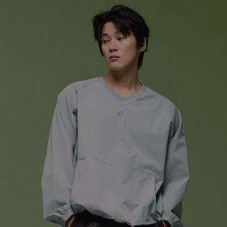 엑티브 브이 풀오버 롱슬리브 쿨그레이