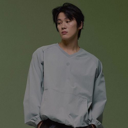 엑티브 브이 풀오버 롱슬리브 쿨그레이