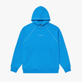 SMALL LOGO PIPING HOODIE | BLUE