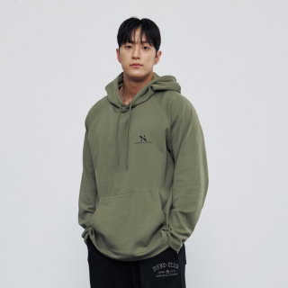 메가핏 심볼 후드 롱슬리브 카키