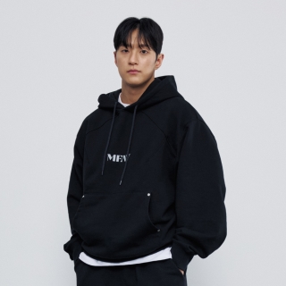 노매드 다트 리벳 후드티 블랙