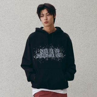 3D 페인팅 후드티 | 블랙