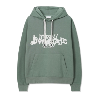 플래시 웹 기모 후드티 | 그린