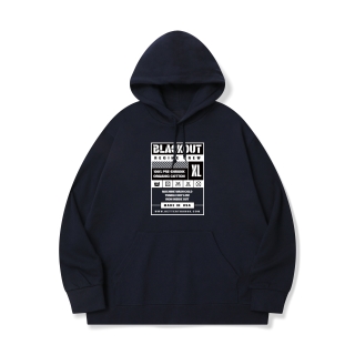 bth61 건조기 사용 금지 그래픽 후드티 | 네이비