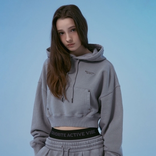 패치드 아웃 리브즈 피그먼트 후드티 | 그레이