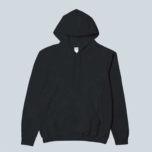 88500 아시안핏 무지 기모 후드 스웨트 티셔츠 블랙