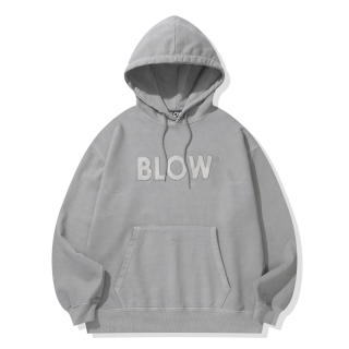 피그먼트 그레이 자수 후디