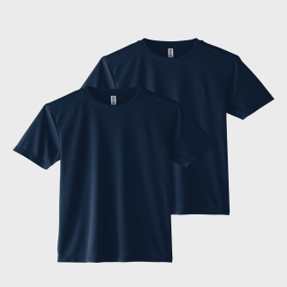 에어쿨링 소프트 기능성 티셔츠 | 네이비 1+1