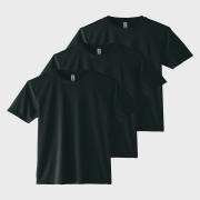 [3pack] 에어쿨링 소프트기능성 티셔츠 | 블랙+블랙+블랙