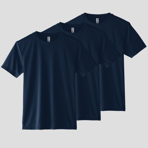 [3pack] 에어쿨링 소프트기능성 티셔츠 | 네이비+네이비+네이비