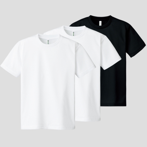 (3PACK) 4.4oz 에어쿨링 드라이 기능성 반팔티 | 화이트+화이트+블랙