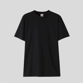 7.4oz 14수 헤비 웨이트 라운드 무지 반팔티 | 블랙