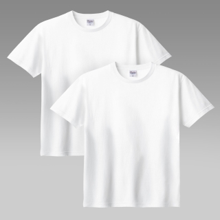 (2PACK) 7.4oz 14수 헤비 웨이트 라운드 무지 반팔티 | 화이트+화이트 1+1