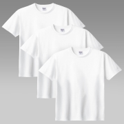(3PACK) 7.4oz 14수 헤비 웨이트 라운드 무지 반팔티 | 화이트+화이트+화이트 1+1+1