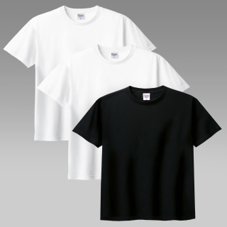(3PACK) 7.4oz 14수 헤비 웨이트 라운드 무지 반팔티 | 화이트+블랙+화이트 1+1+1