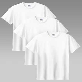 (3PACK) 5.0oz 20수 기본 무지 반팔 티셔츠 | 화이트+화이트+화이트 1+1+1