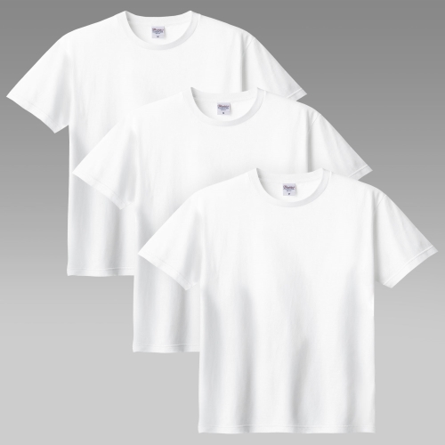 (3PACK) 5.0oz 20수 기본 무지 반팔 티셔츠 | 화이트+화이트+화이트 1+1+1