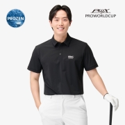 남성 냉감 반팔 카라티 | 블랙