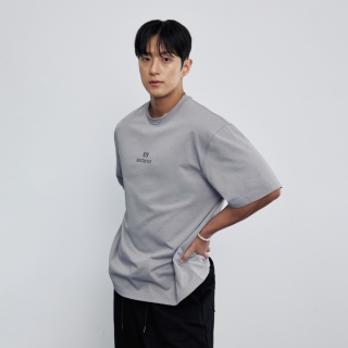 바벨 페이드 숏 슬리브 그레이