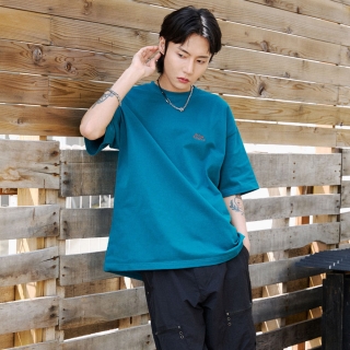 백 스톤 레터링 티셔츠 | 포레스트그린