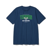 btss18 신규 업뎃 공놀이 로고 그래픽 반팔티셔츠 | 인디고블루