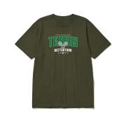 btss18 신규 업뎃 공놀이 로고 그래픽 반팔티셔츠 | 아미그린