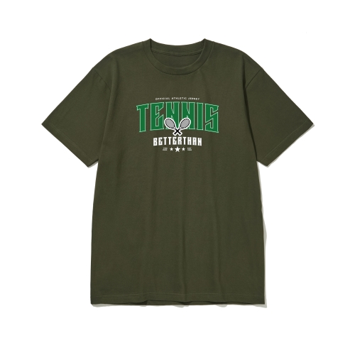 btss18 신규 업뎃 공놀이 로고 그래픽 반팔티셔츠 | 아미그린