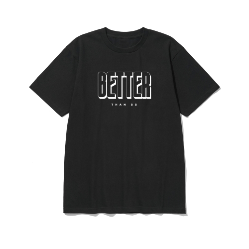 btss26 깔끔 그 잡채 로고 그래픽 반팔티셔츠 | 블랙