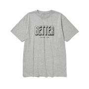 btss26 깔끔 그 잡채 로고 그래픽 반팔티셔츠 | 그레이