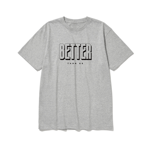 btss26 깔끔 그 잡채 로고 그래픽 반팔티셔츠 | 그레이