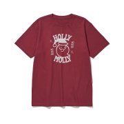 btss42 커플지옥 솔로천국 그래픽 반팔티셔츠 | 버건디