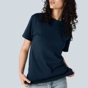 1301 무지 18수 레이어드 반팔 티셔츠 | 네이비 l 2XL / 3XL