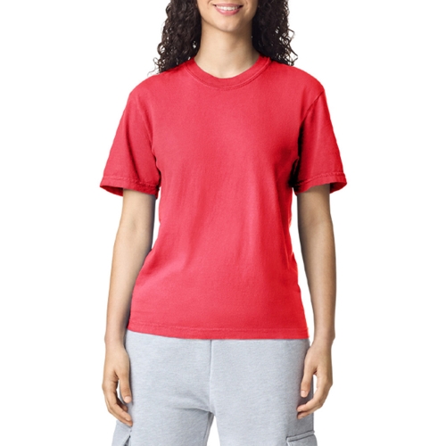 1717 피그먼트 워싱 무지 라운드 반팔티 2XL l 파프리카