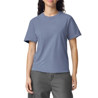 1717 피그먼트 워싱 무지 라운드 반팔티 2XL l 블루진