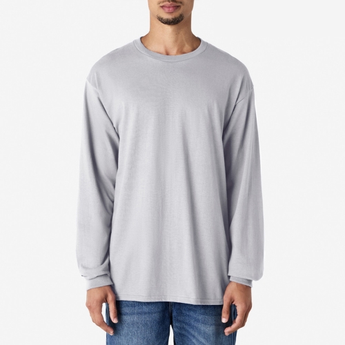 2400 오버핏 18수 무지 긴팔 라운드 티셔츠 2XL, 3XL | 스포츠그레이