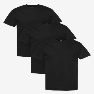[한정특가] 3팩 트리플에이 1301 무지 티셔츠 기본티 남녀공용 블랙