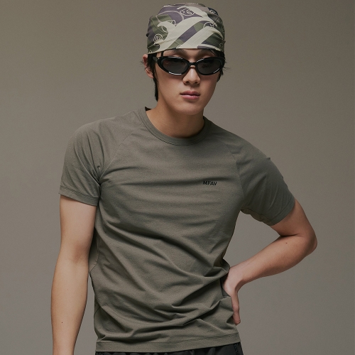 사이버 매쉬 머슬 숏슬리브 카키