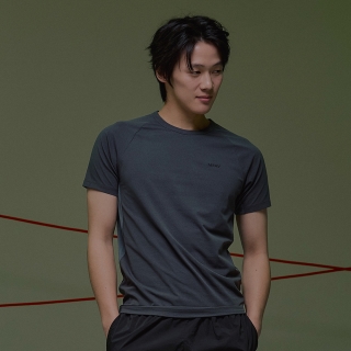 사이버 매쉬 머슬 숏슬리브 차콜